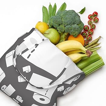 Amazon | [COOLEAD] 面白い トイレットペーパー柄 エコバッグ