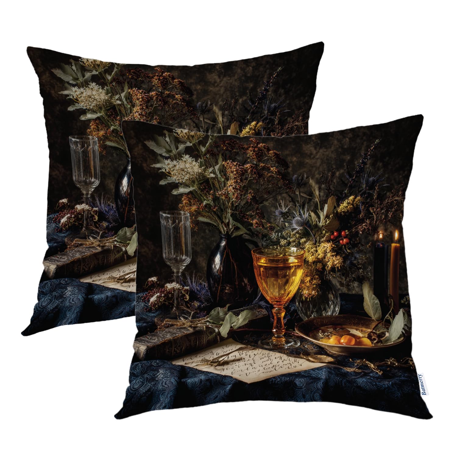 Housses de coussin humeur foncée Batmerry 45x45 cm lot de 2