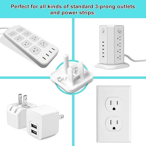 Vista 12 de Mom's Choice Gold Awards Ganador – Fundas de salida con mango oculto para enchufes a prueba de bebés (paquete de 45) cubiertas de enchufes