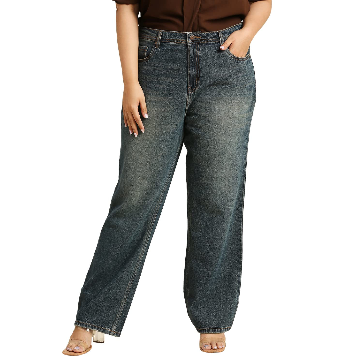 high star Women's Wide Leg Fit Mid Rise Jeans-picture-26
