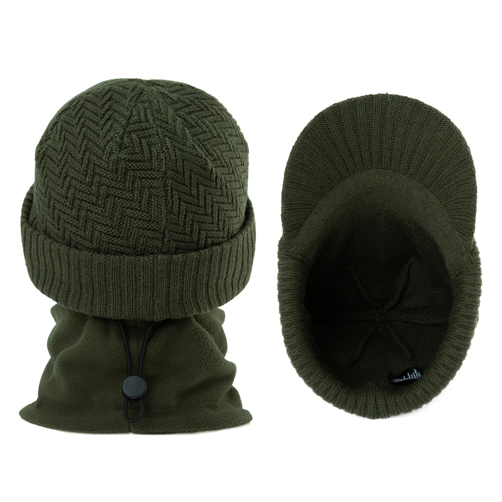 SIGGI - Gorro con visera para invierno, de lana, unisex, multicolor, 56 - 61 cm