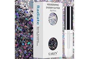 Luminous Black Holographic Chunky Glitter for Face