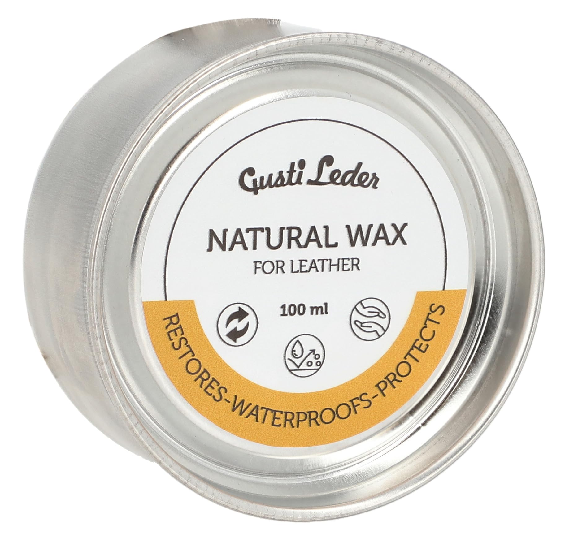 Gusti Natural wax cuidado Natural wax 100ml protección natural cuero amarillo cera