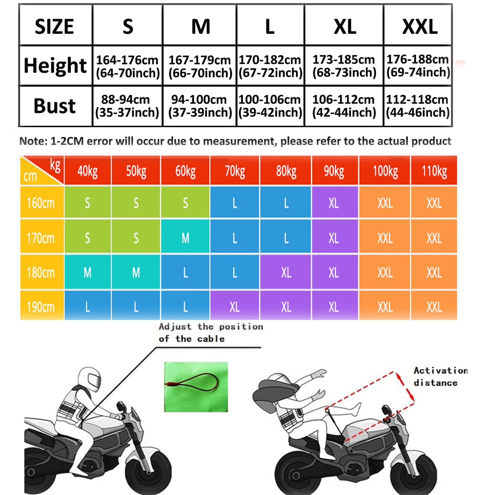Chaleco Airbag Alta Visibilidad Chaleco Con Airbag Para Moto Para Hombre Broches Ajustables Para Equipo De Conducción Liviano Chaqueta Unisex Para Todas Las Estaciones