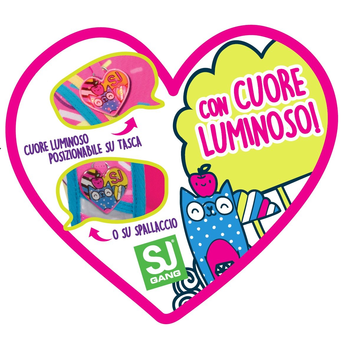 SJ Gang Zaino scuola sdoppiabile HIGH TECH + Easy Trolley - Viola Rosa - INNOVATIVO sistema regolazione schienale - 28 LT elementari e medie 3