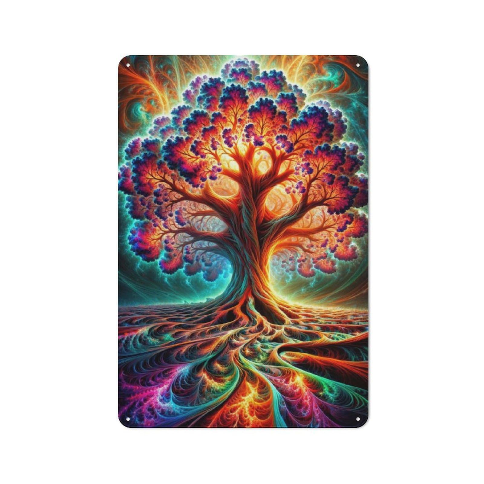 Junmoney The Incandescent Arboretum Vintage Metal Plaque 30X20cm Featuring For Pub Or Café, Suited To Café Interior Fans