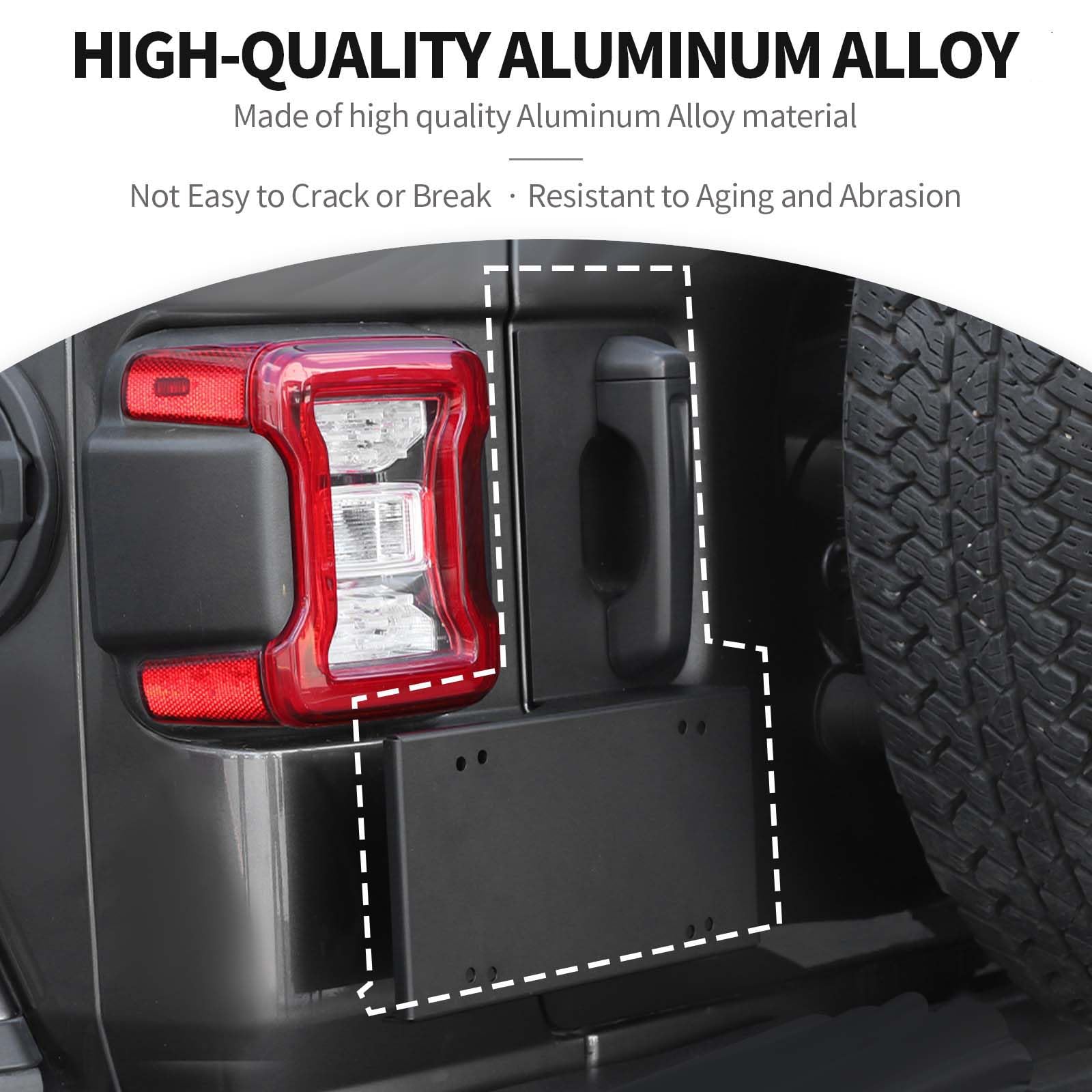 Décapsuleur Plaque Immatriculation Argenté - Compatible Jeep Wrangler JK 2007-2018 - Multifonction