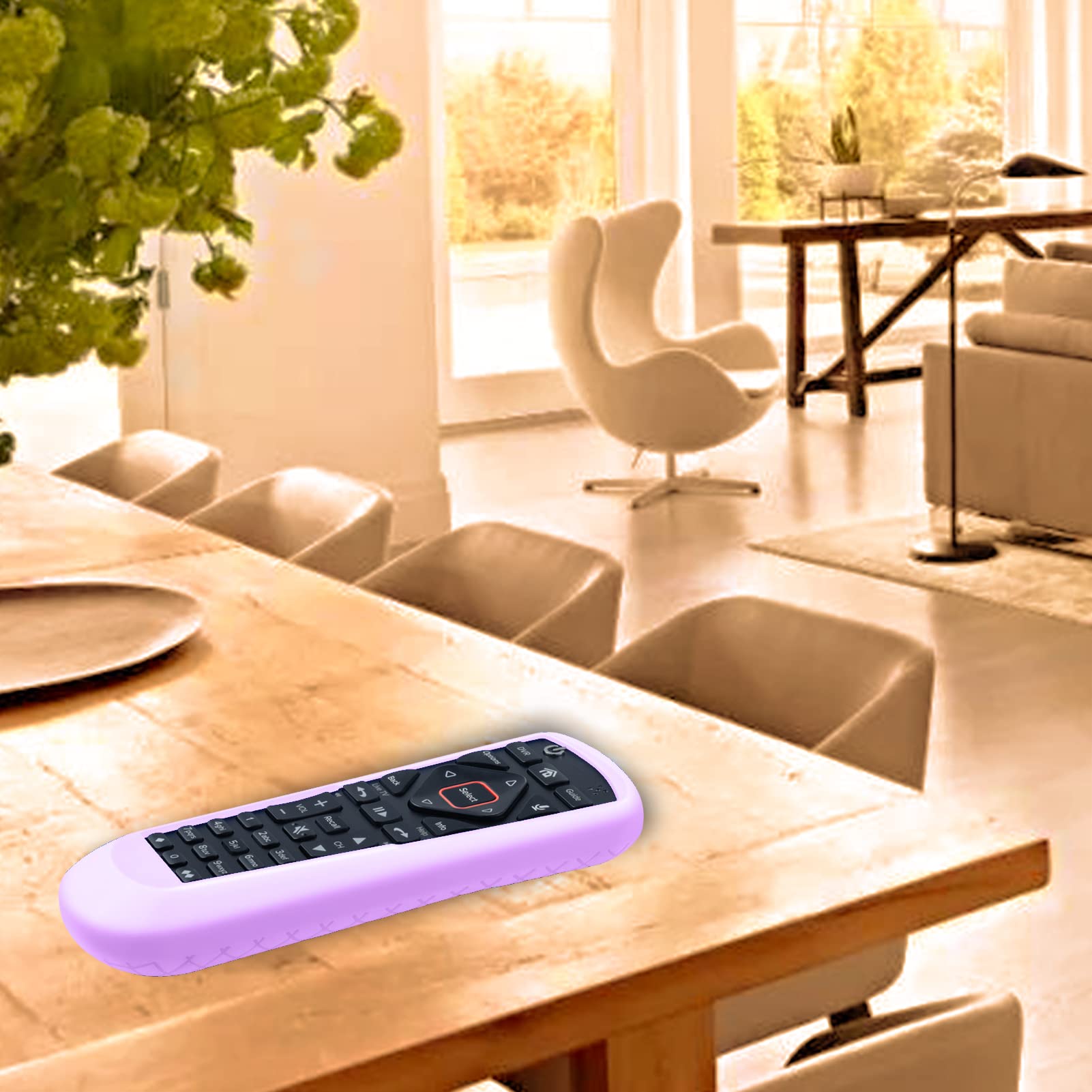 Paquete de 3 fundas para control remoto Dish Network 52.0/54.0, funda de silicona para control remoto de TV, funda que brilla en la oscuridad, morado, azul y rojo