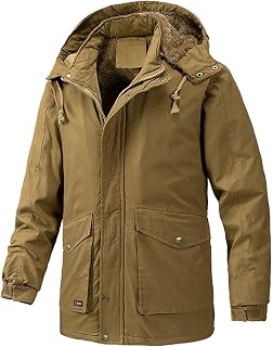 BGFIPAJG Mens Fleece Jackets Full Zip Autumn and Winter Cotton Casual Loose Pocket Zipper Plus Velvet Solid Color Zipper Solid Color Fit Thickened Side Seam Plus Velvet Jacket Coat
