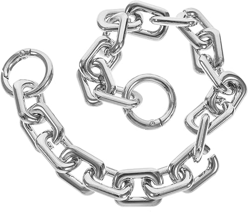 Miniatura 8 de KESYOO Cadena de repuesto para bolsa de plata, correa gruesa para bolsa, bolsa corta, asa con langosta DIY bolso correa de cadena de hombro