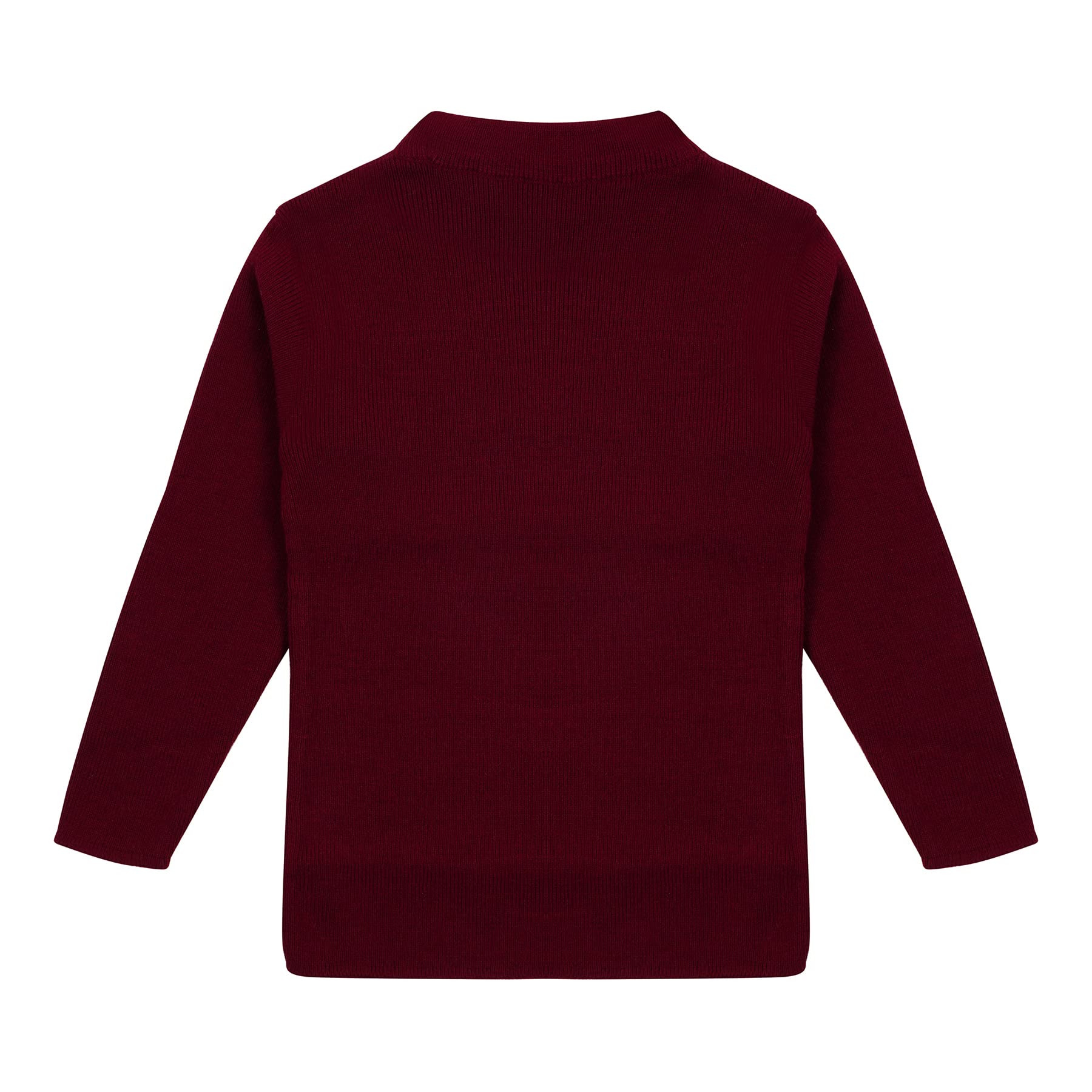 CLAP Unisex Kids Woolen Warm Full Sleeves Skivi/Sweater/Inner Round Neck for Winter Combo Pack of 2 (Maroon White, 2-3 Years) - Image 8 thumbnail