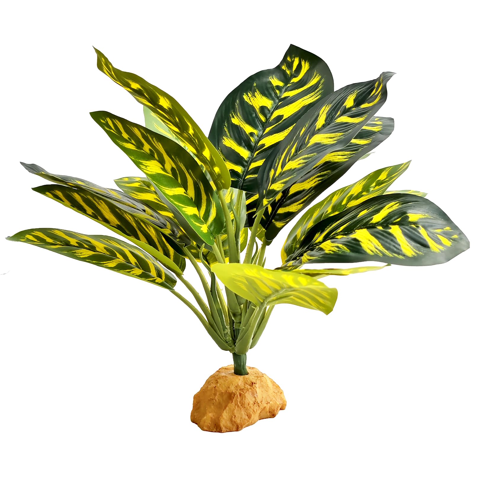 Woyrise Reptile Artificial Plants for Terrarium Decor, Amphibian Habitat Decorations Bearded Dragon Tank Accessories fit Crested Gecko Leopard Lizard