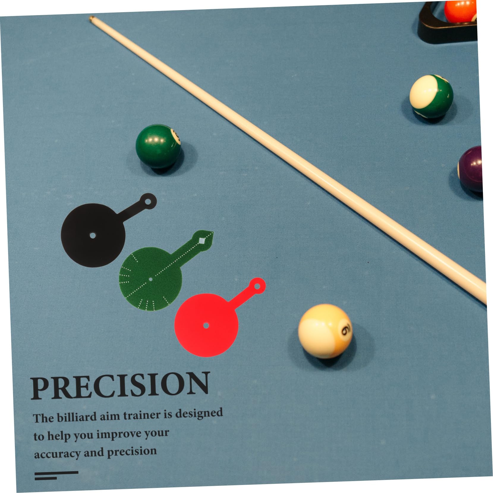 BCOATH 3pcs Billiards Trainer Pool Table Aim Trainer Billiard Aim Training Mat Pad for Home Practice