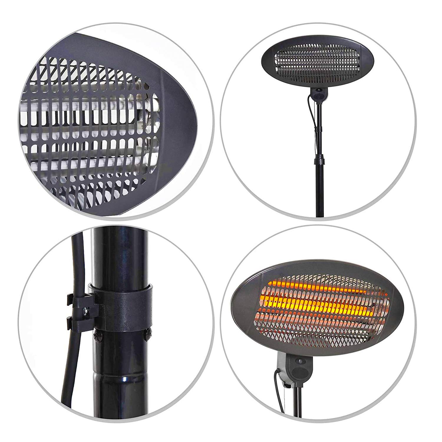 MaxxGarden Terrasverwarmer – Infrarood Radiator 2000W – Binnen En Buiten, Weerbestendig – 21x58x59 Cm 4 miniatura