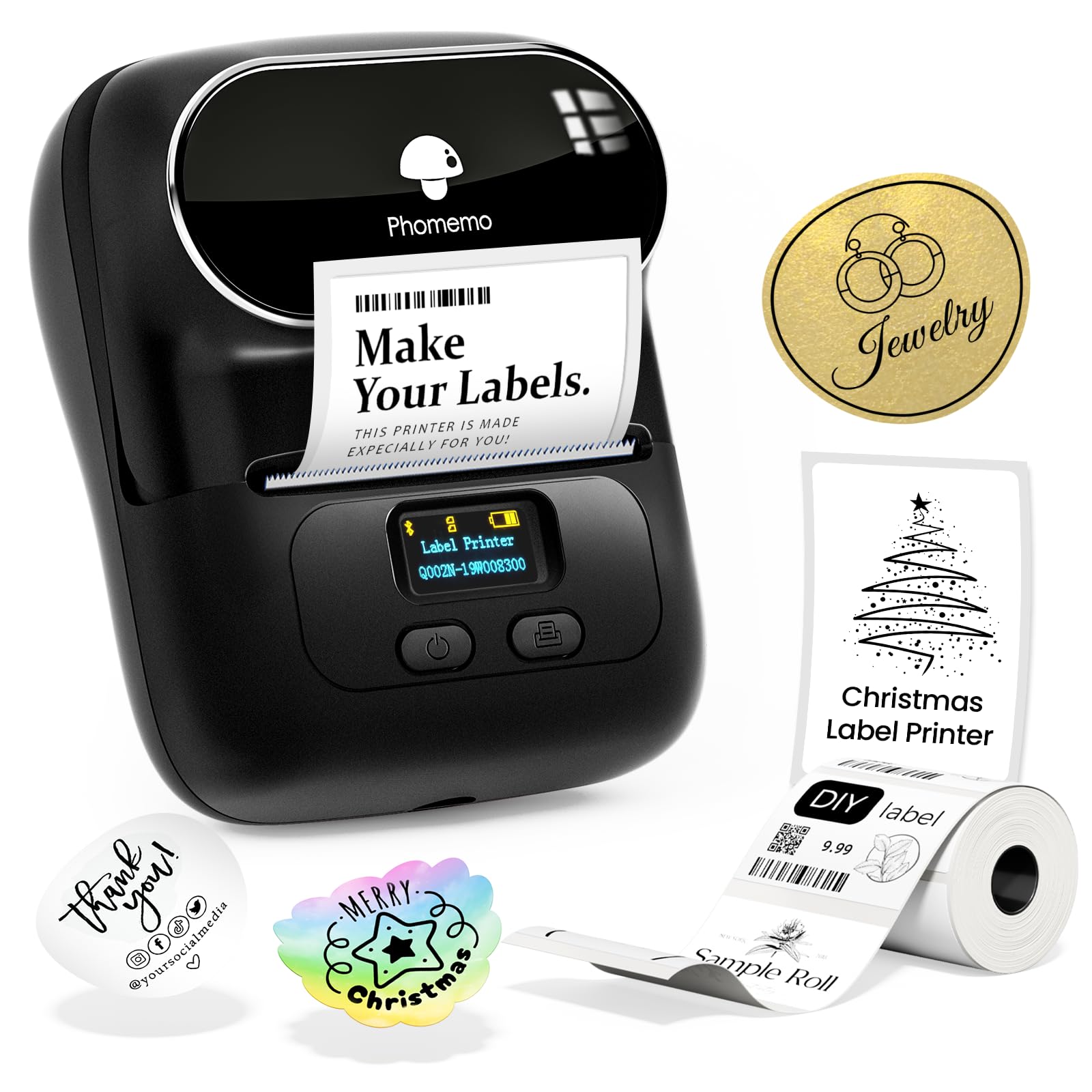 Sponsored Ad – Phomemo M110 Label Maker, Upgraded Thermal Label Printer for Phone and Windows/Mac, 2 Inch Portable Label Maker Machine for Kitchen, Office, Retail, Address, Barcode, With 100 Labels