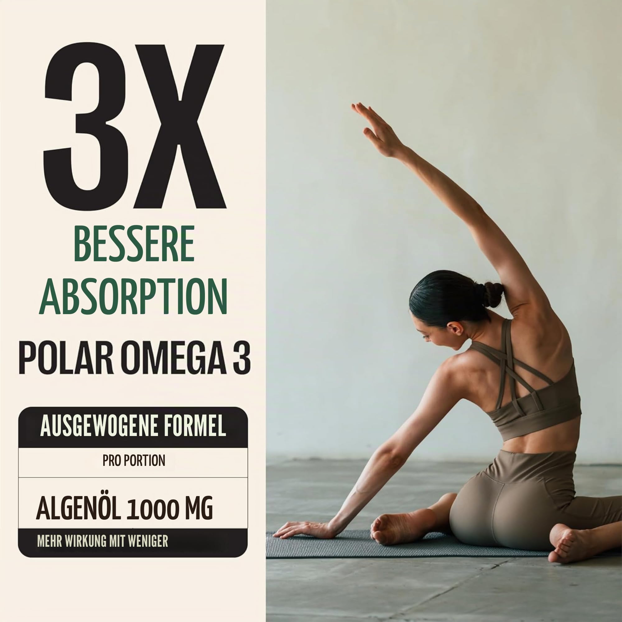 Orlo DHA - veganes Omega-3-Nahrungsergänzungsmittel - dreifache Omega-3-Wirkung - pflanzliche DHA & EPA Omega-3-Algenöl-Fettsäuren - Fischöl-Alternative (60 mini Weichkapseln)