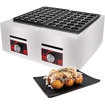 Gas Takoyaki Maker, Commercial 56PCS Takoyaki Grill with Nonstick Molds Japanese Octopus Fish Ball Cake Grill Pan,for Fried Eggs,Fried Steak,Takoyaki