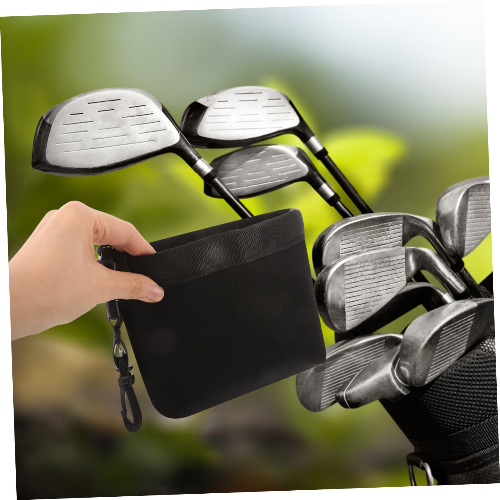VICASKY 4 Stück wasserdichte Golfzubehör Tasche mit Golfball-reinigungsbeutel und Tee-Halter Robuste Kompakte Golfschläger-reinigungstasche für Golfer Vielseitige Leicht zu Reinigende