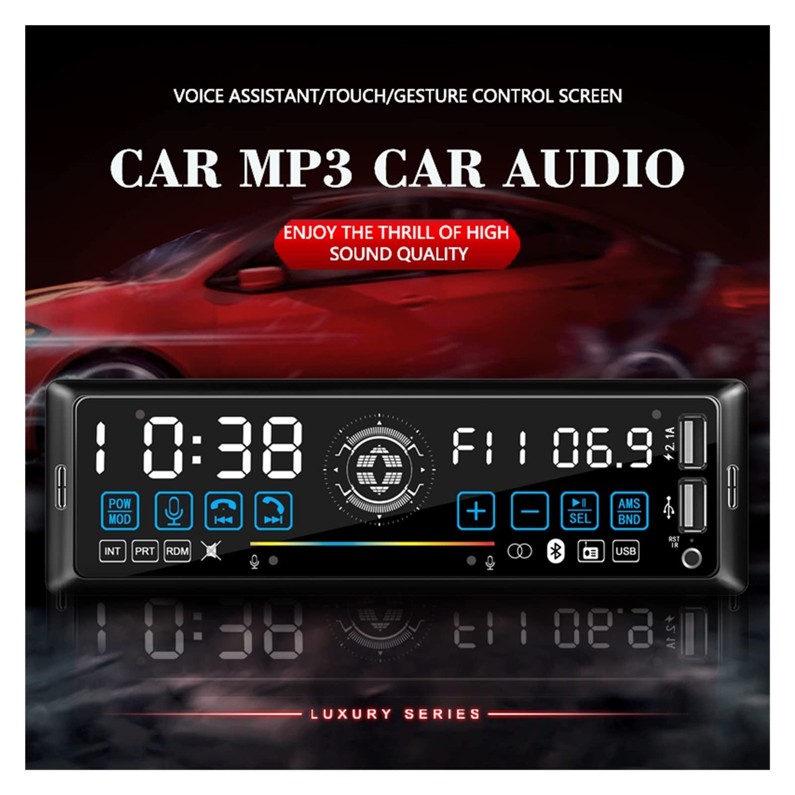 Car Stereo Radio Remote contract Multiple EQ MP3/WMA/WAV player 1 2V MP3 Gracz FM/SD/USB/AUX Bluetooth Audio Stereo Przenośny(520 12V)