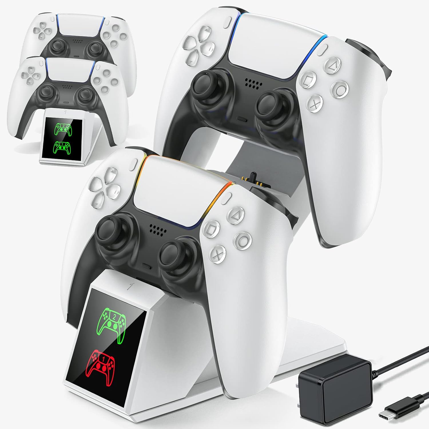 PlayCool 2-in-1 PS5 Muurbeugel Met Oplaadstation Zwart Muurbeugel Met Oplaadstation Playstation 5 174407344