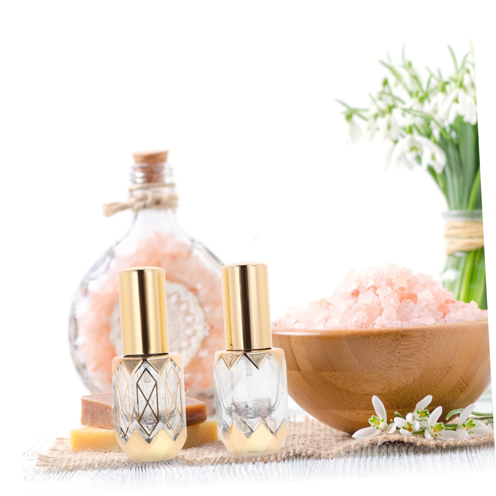 Luxshiny Botellas De Spray De Perfume Vacías Vidrio Transparente Para Viaje Recargables Y Portátiles Para Aceites Esenciales Y 2 Piezas X 5