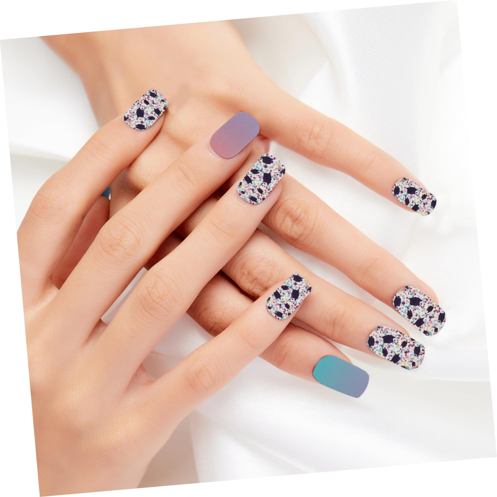 Healeved 32 Fogli 1 Set Adesivi Per Nail Art Per La Laurea Francese Decorazione Per Unghie Adesivi Per Unghie Decalcomanie Per Unghie Decorazioni Per Unghie Per Nail Art Unghia Etichetta