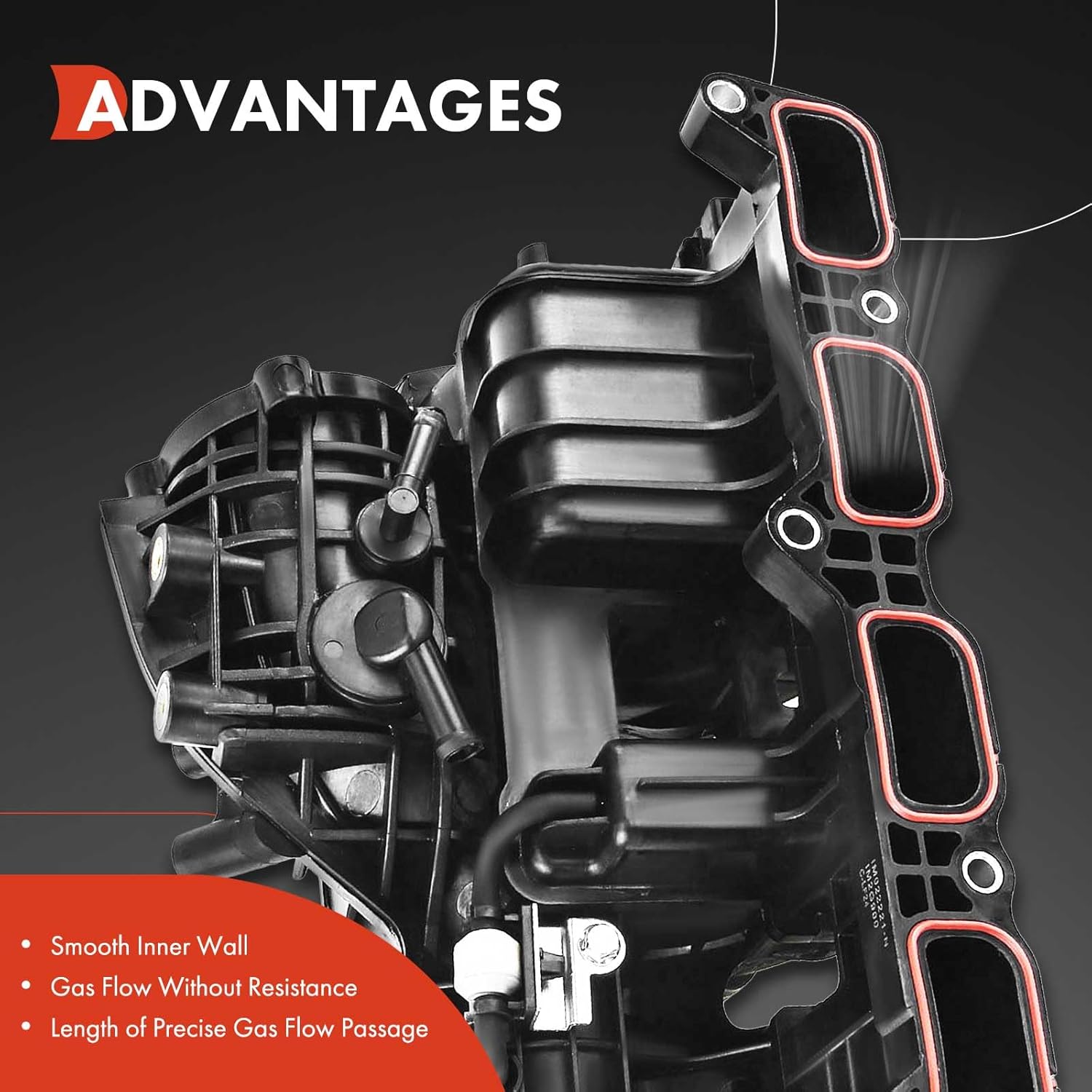 A-Premium Intake Manifold Assembly W/Gasket [DOHC, 4Cyl 2.0L Only] Compatible with Hyundai Santa Fe 2013-2016, Sonata 2011-2014 & Kia Optima 2011-2015, Sportage 2011-2016