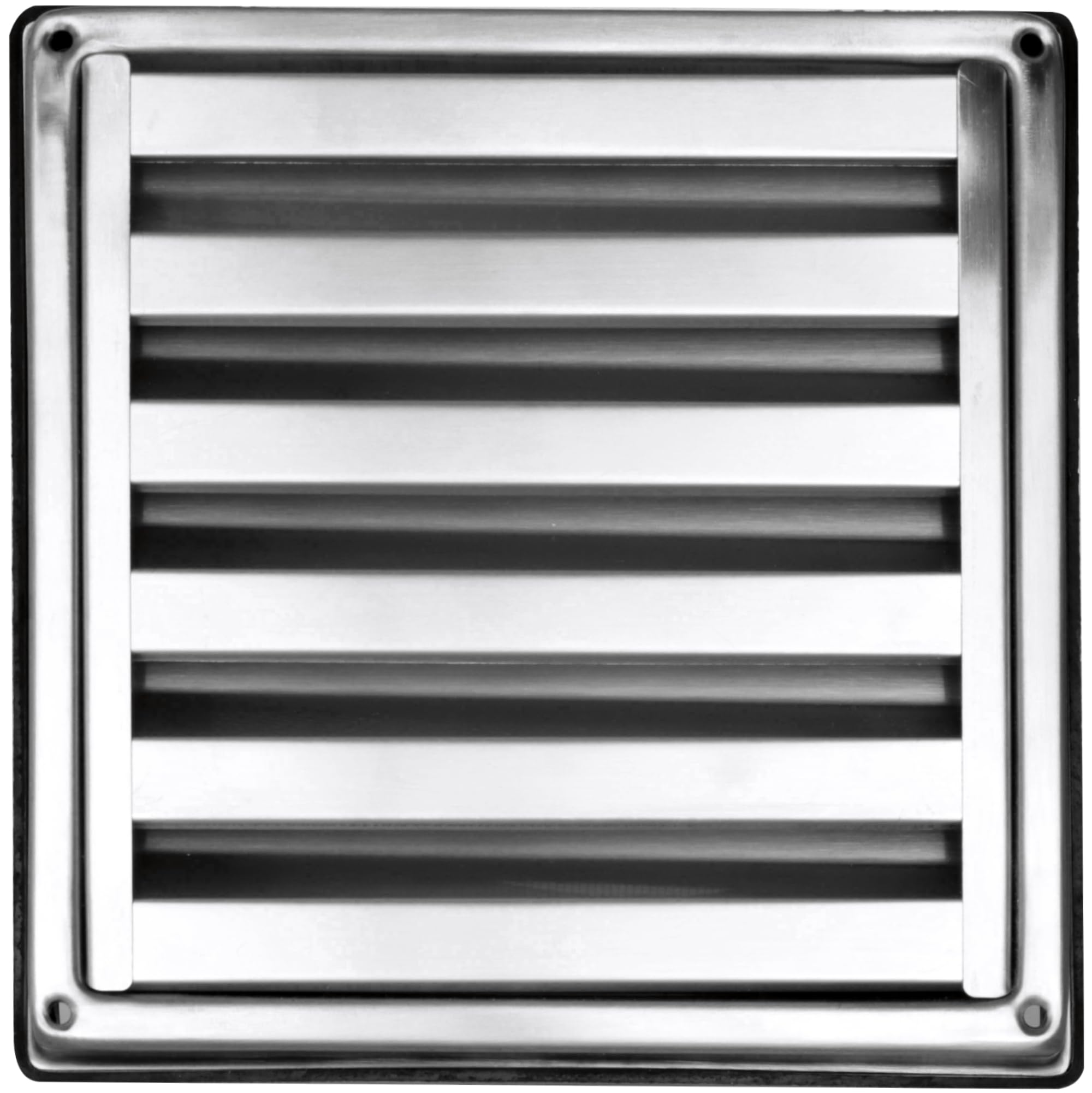 Lüftungsgitter Edelstahl Ø 150 mm – Abluftgitter mit festen Lamellen für Dunstabzugshaube, Wäschetrockner, Bad & Küche – rostfrei, wetterfest, inkl. Dichtung & Schrauben