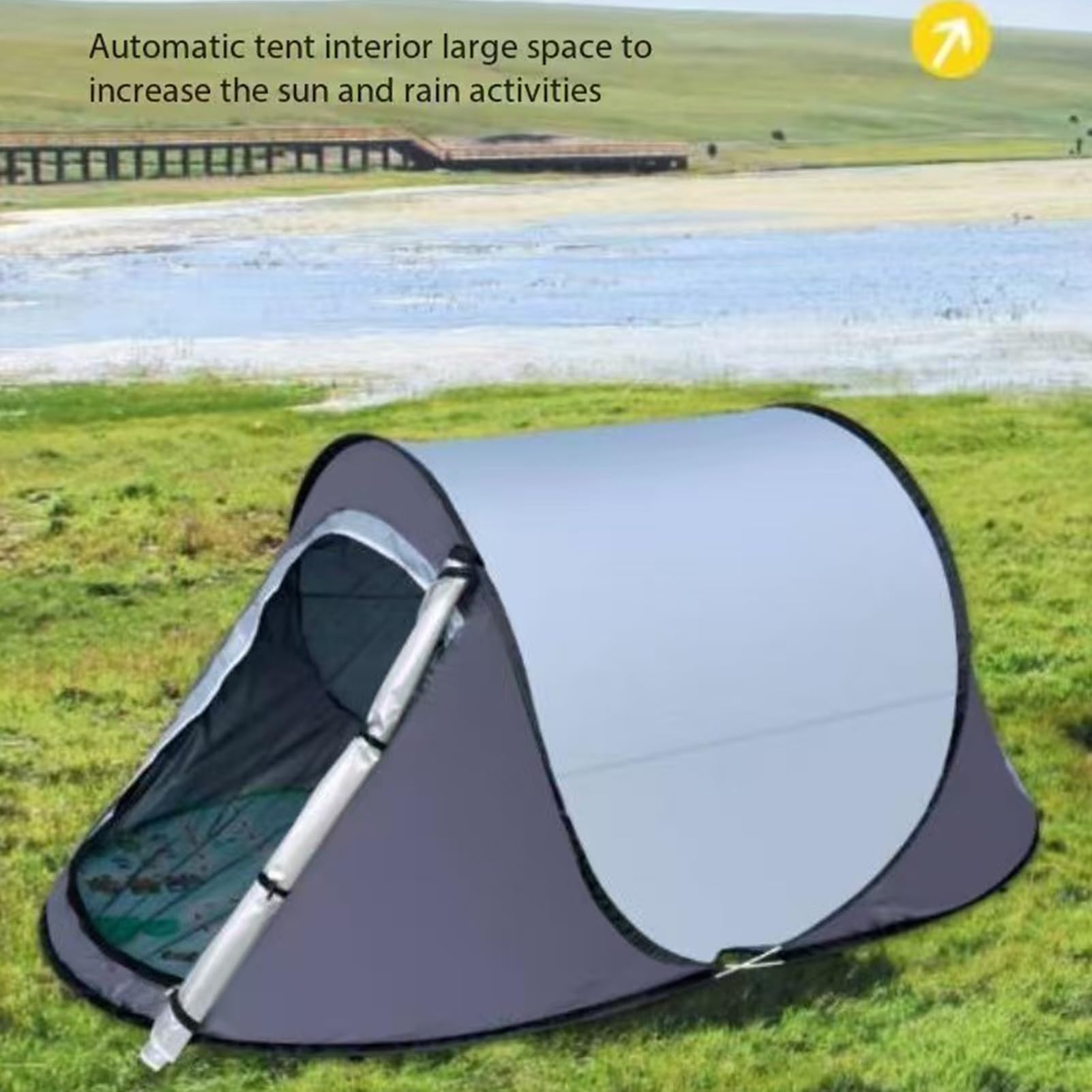 Pop-up-Zelt für Camping | Sofortiges Familienzelt – 1 – 2 Personen, automatische Konfiguration der Sonnencreme, sofort, für Camping, Wandern, Reisen