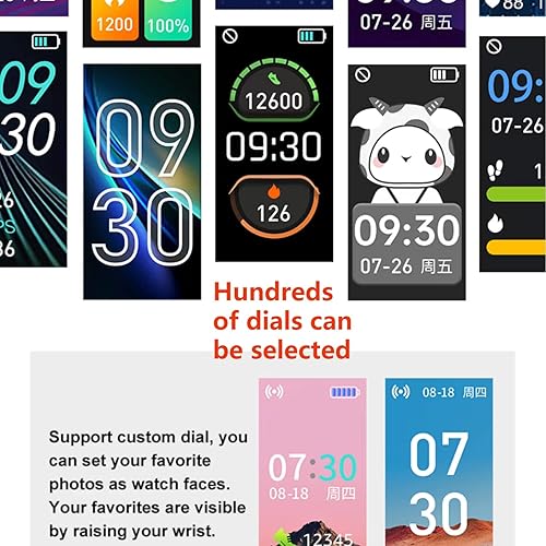 Miniatura 4 de Monitor de actividad física con frecuencia cardíaca presión arterial oxígeno en sangre y monitor de temperatura rastreador de actividad reloj