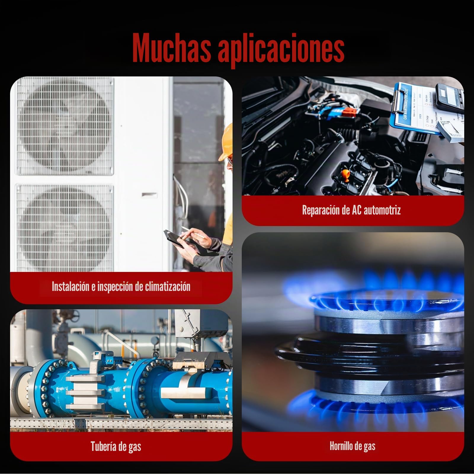 Detector de Fugas de refrigerante, ALD-200 Detector de Fugas de freón, Alimentado por batería, Detector de Fugas de Gas halógeno automotriz para R32 R454B R134A R410A R22 R1234YF R600a R290 CFC HCFC