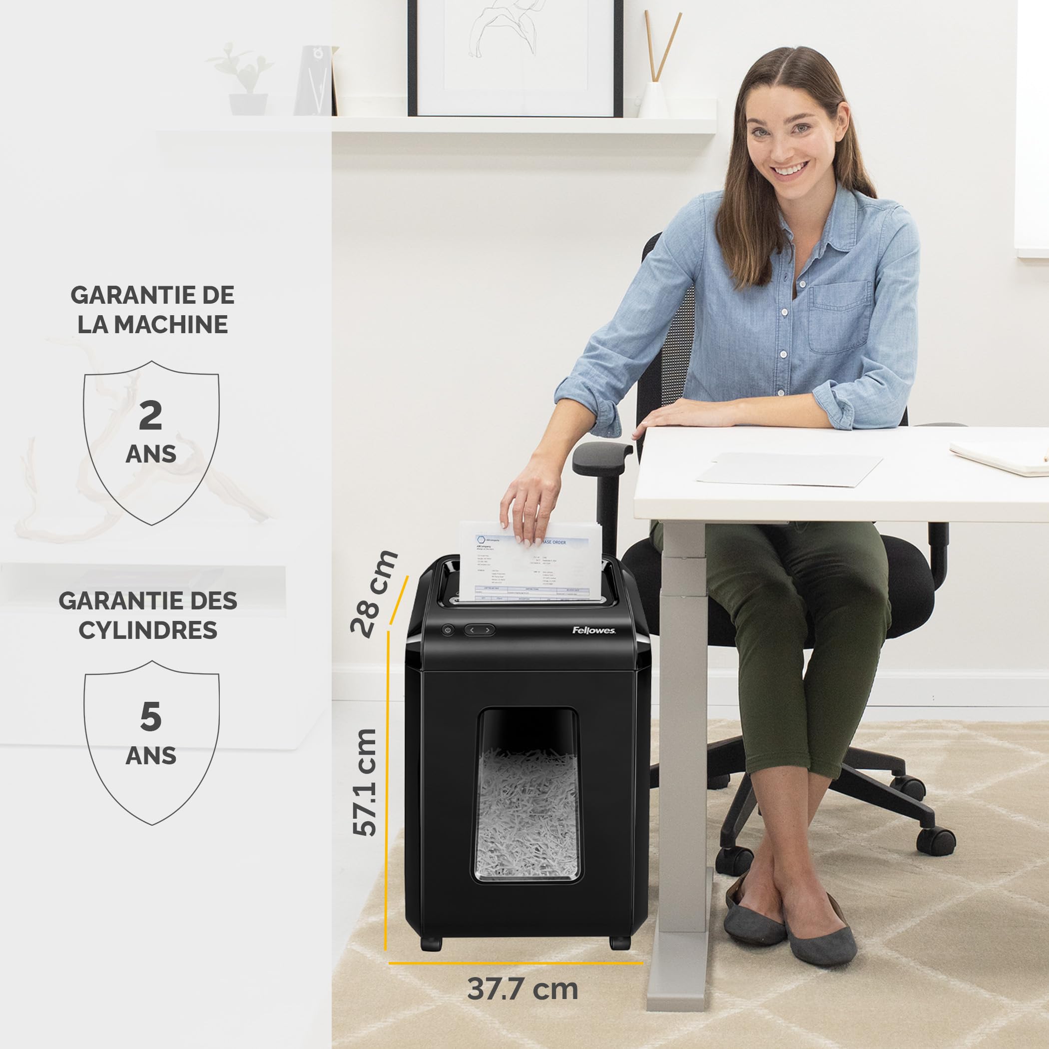 Fellowes Destructeur de documents 92Cs Coupe Croisée 18 feuilles