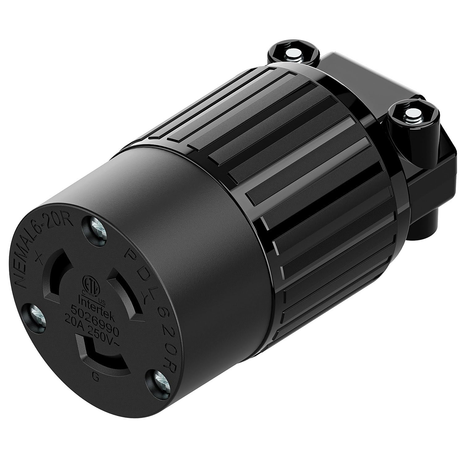 NEMA L6-20R Twist Lock Female Receptacle, ETL Listed 20A 250V