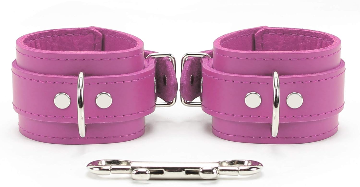 VP Leather Wrist or Ankle Cuffs - Premium Latigo Leather - Soft Lambskin Inside