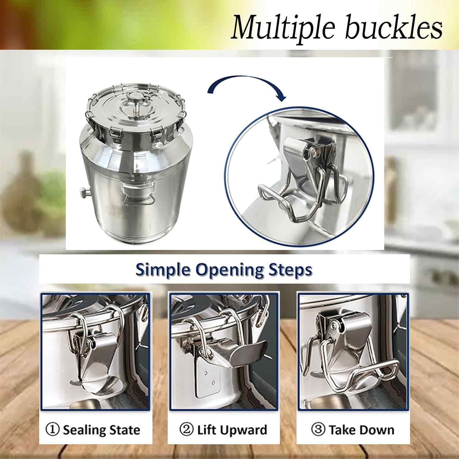 64L Stainless Steel Fermenter Tank with Faucet & Exhaust Valve 304 Food-Grade Fermentation & Storage Container for Wine, Beer, Sauerkraut