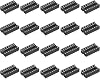 sourcing map 30Pcs DIP IC Chip Socket Adapter 7.62mm Row Pitch 16 Pin IC Assortment Kit 2.54mm/0.1