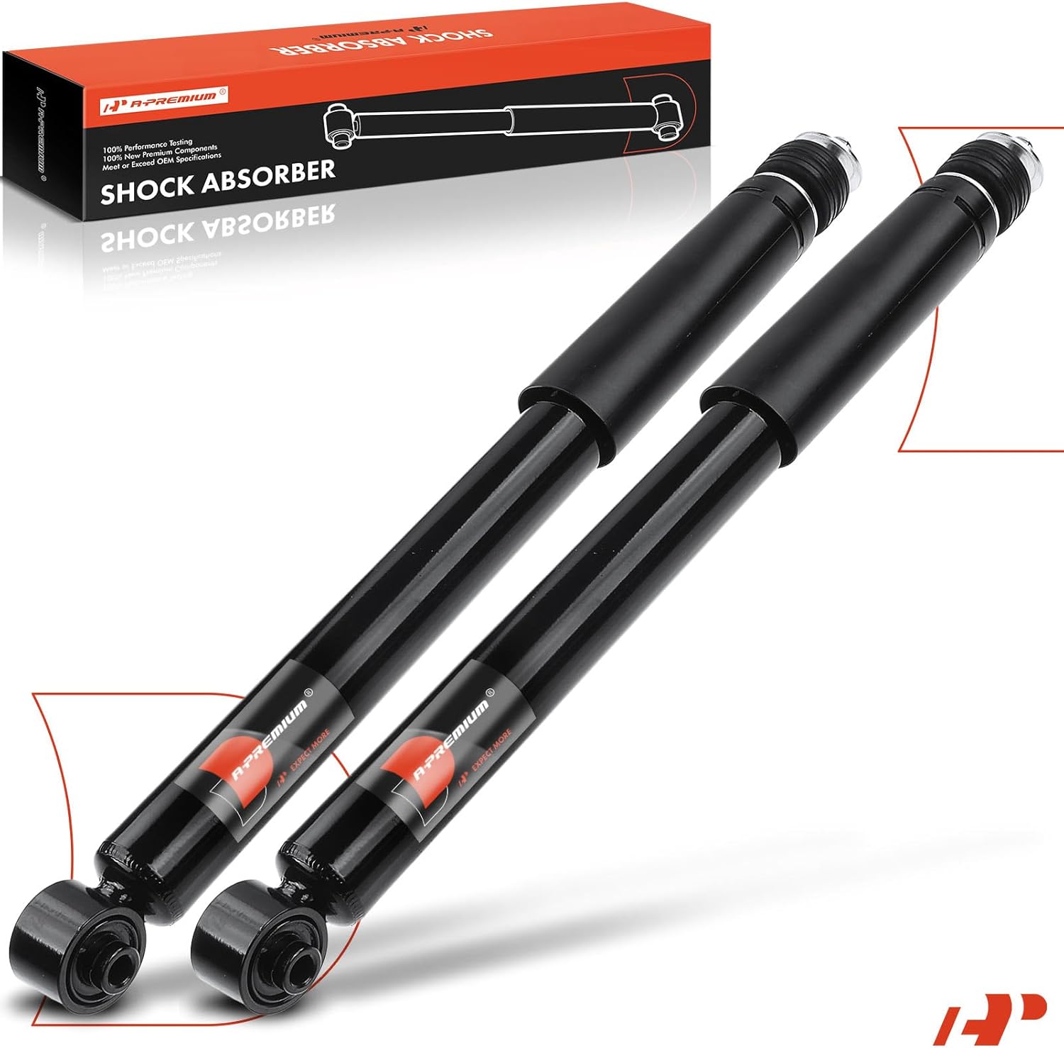 A-Premium Rear Pair (2) Strut Shock Absorbers Compatible with Acura RDX 2007 2008 2009 2010 2011 2012, Driver and Passenger Side