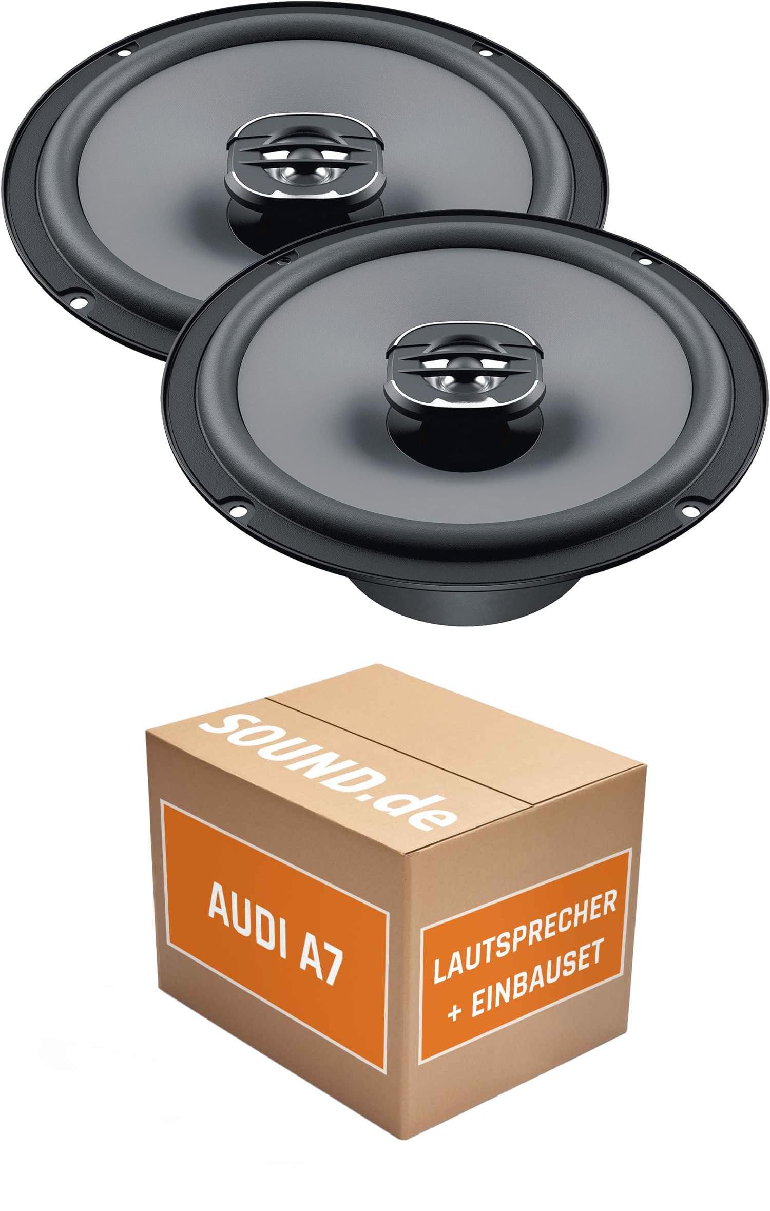 Lautsprecher Boxen Einbaupaket für Hertz Hertz X 165 kompatibel mit Audi A6 C7, Avant/Kombi vorne | 2X Tief-Mitteltöner mit integriertem Hochtöner 220W MAX