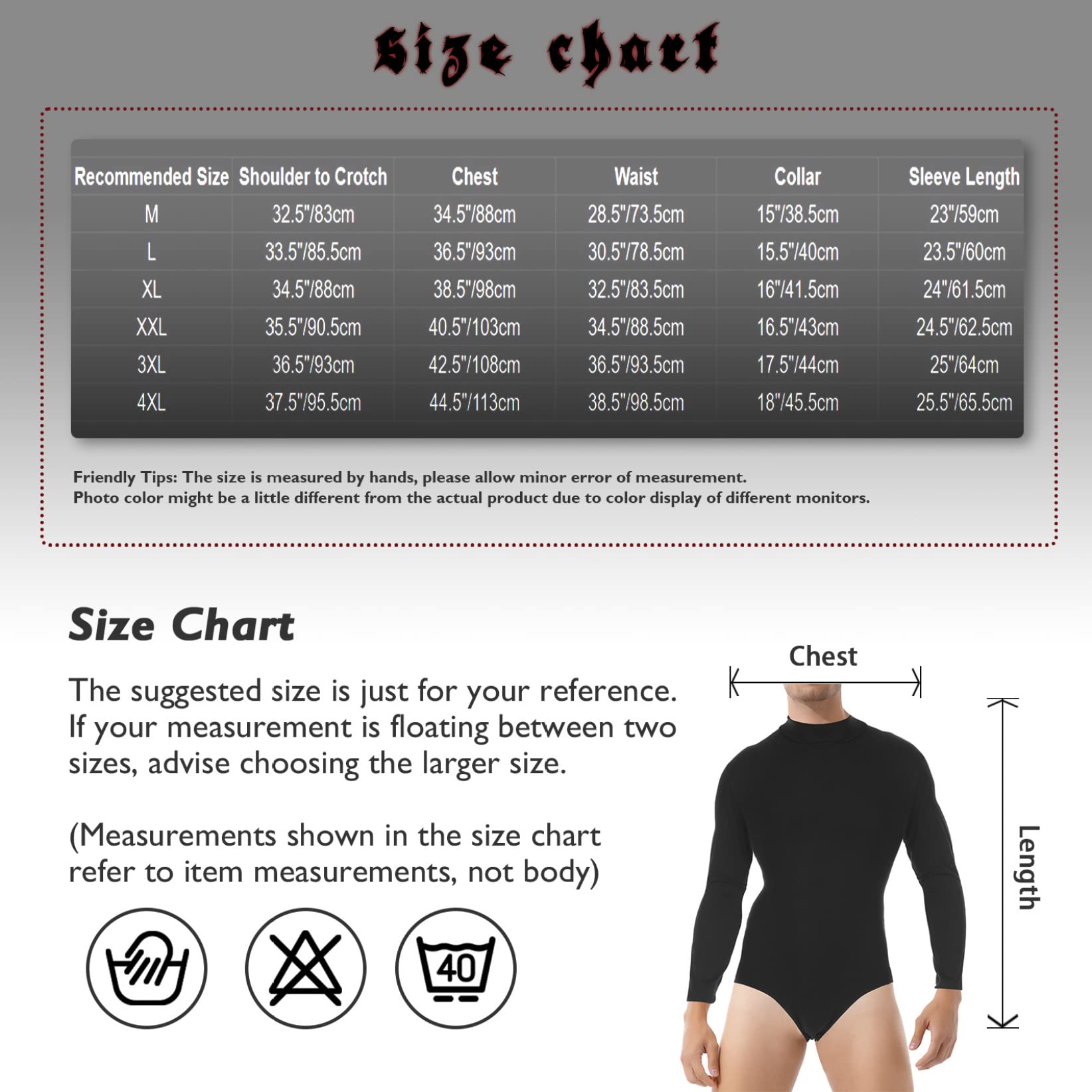 Body para hombre, de cuello alto, de manga larga, camiseta de tirantes, para entrenamiento, gimnasia