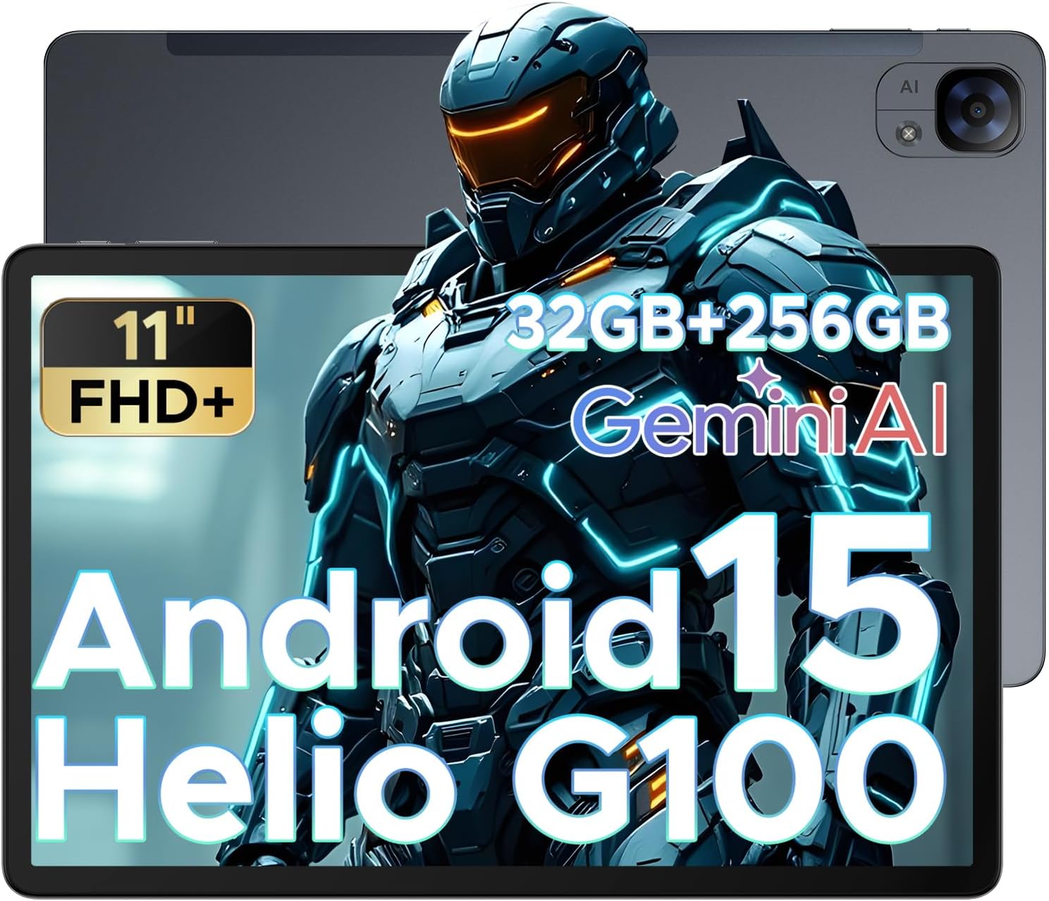 Tab E3 Android 15 Tablet, 11 Inch Tablet, Octa-Core Helio G100,32GB+256GB/2TB, 8800mAh Battery, 90Hz Screen, Gemini AI, Dual SIM/BT5.2/5G WiFi/GPS/Face ID