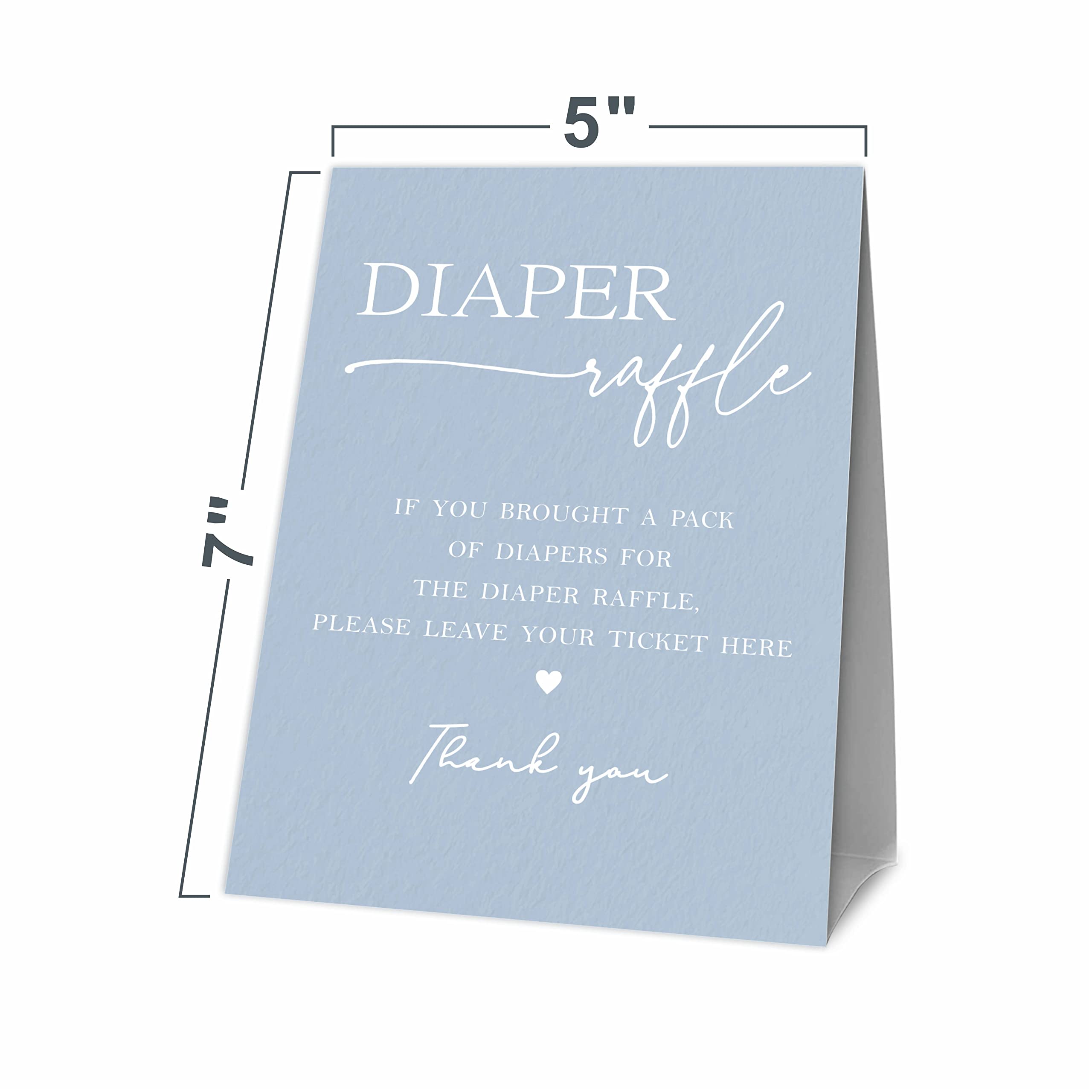 Diaper Raffle Message Diaper Raffle Sign,Diaper Raffle Baby Shower Game Kit 1 Standing Sign ...
