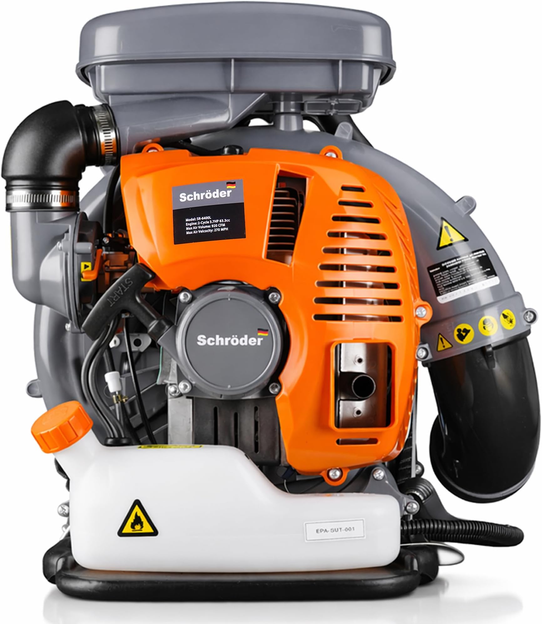 Backpack Leaf Blower - Backpack Blower - Gas Leaf Blower - SR-6400L - 3.7 HP Engine