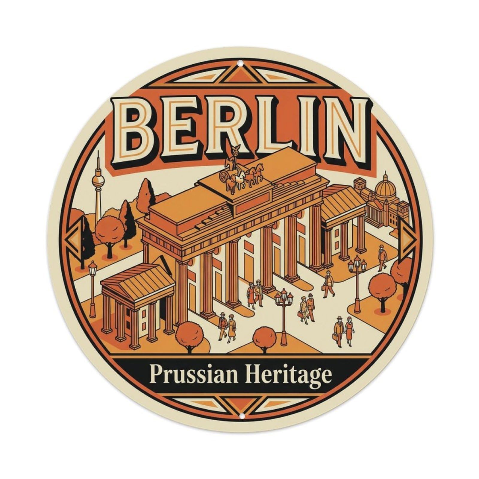 Vintage Travel Berlin Germany Experience 1 Metal Tin Sign
