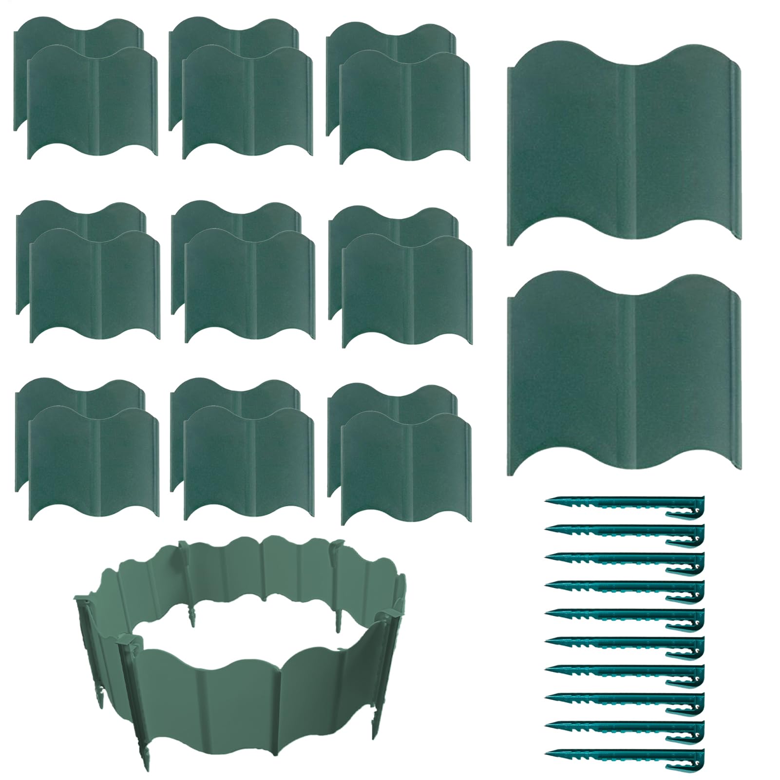 Bordure de jardin contre l'envahissement des pelouses et panneaux pour parterres