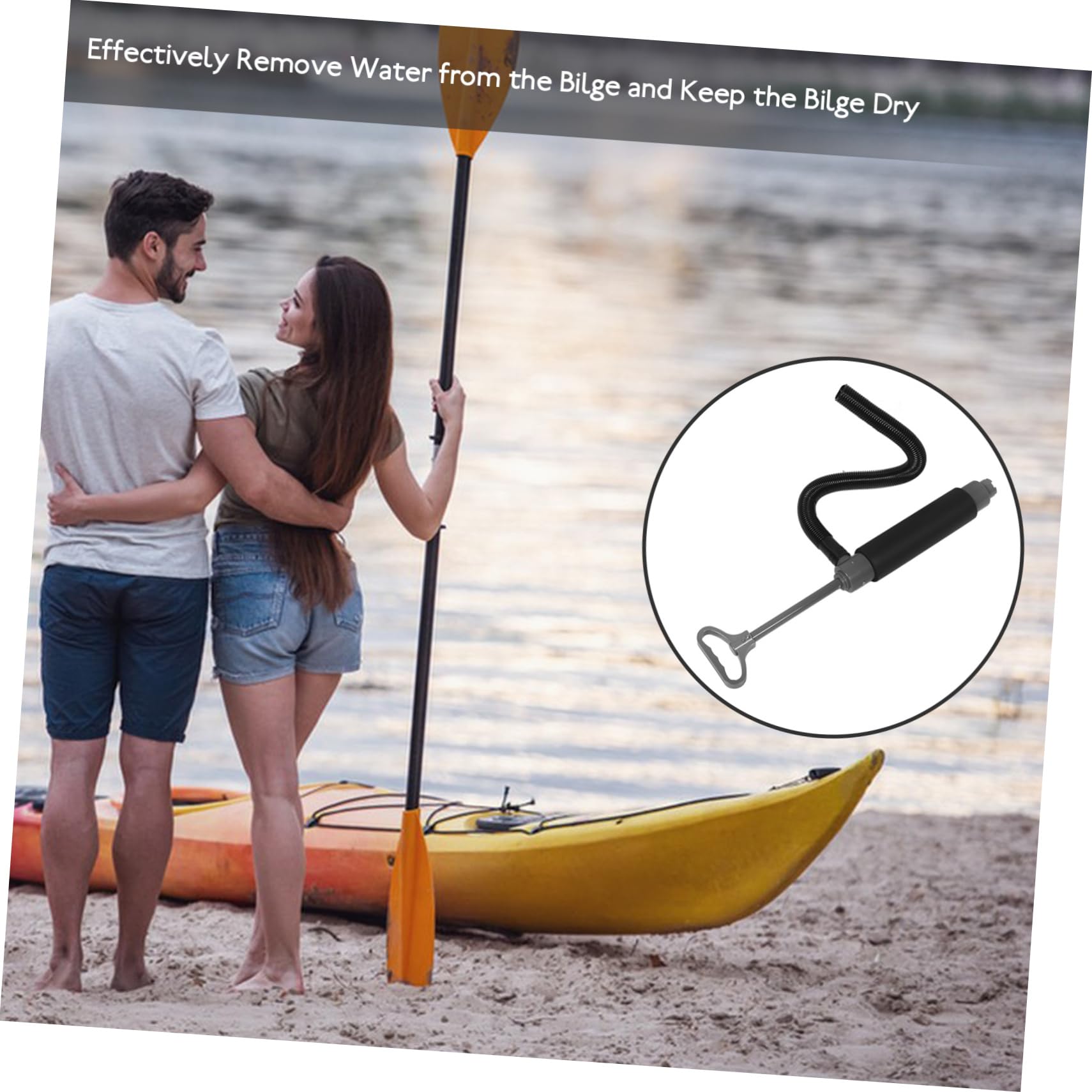 MILISTEN Kajakpumpe Bilgenpumpenkajak Manuelle Bilgenpumpen Für Boote Handlenzpumpe, Manuelle Wasserpumpe Marine Entwässerungspumpe Handlenzpumpen Für Boote Handpumpe Wasser Plastik
