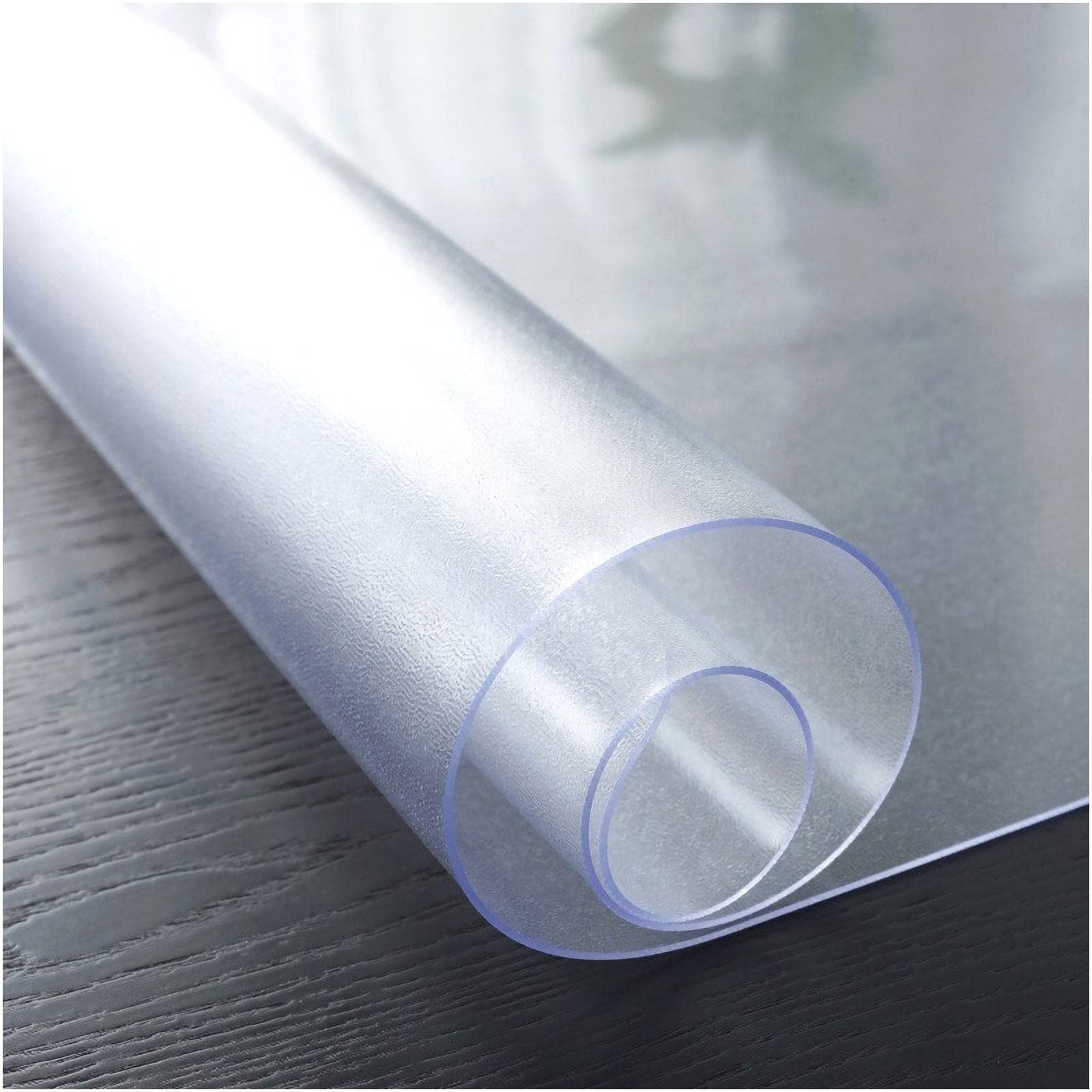 Clear Frosted Table Protector, 1.5mm Thick 35x60cm Custom Transparent Table Cover, Waterproof PVC Tablecloth Protector for Dining Room — image 1