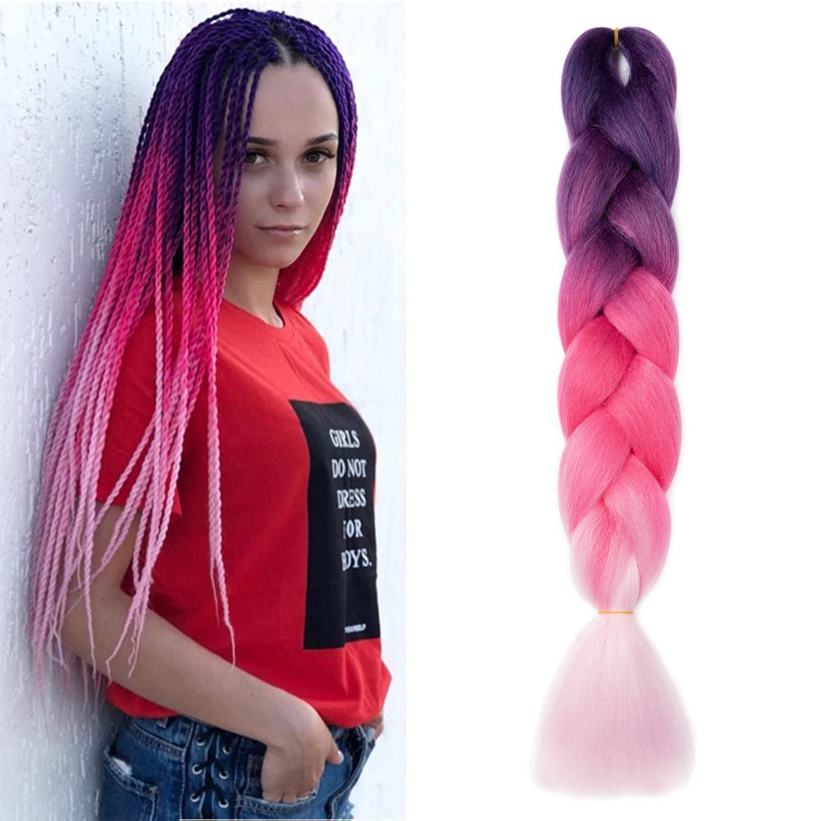 60cm Extensiones de Pelo Trenzas Africanas Castaño Oscuro Extensiones para Trenzas Africanas 1 pcs 100g Kanekalon Pelo para Trenzas Africanas Sintetico Extensiones de Trenzado Cabello Braiding — view 64
