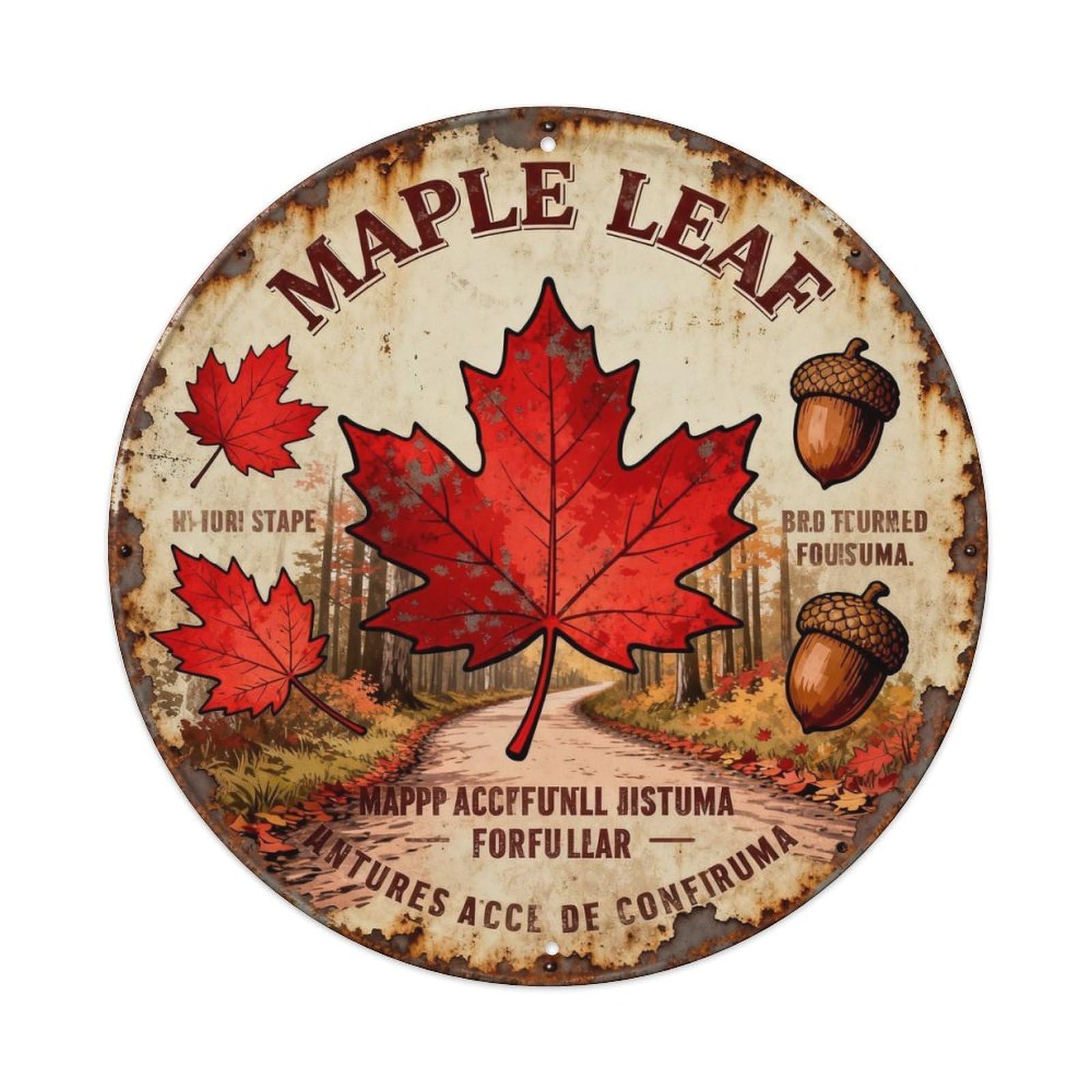 MAPLE LEAF Metal Tin Sign Plaque