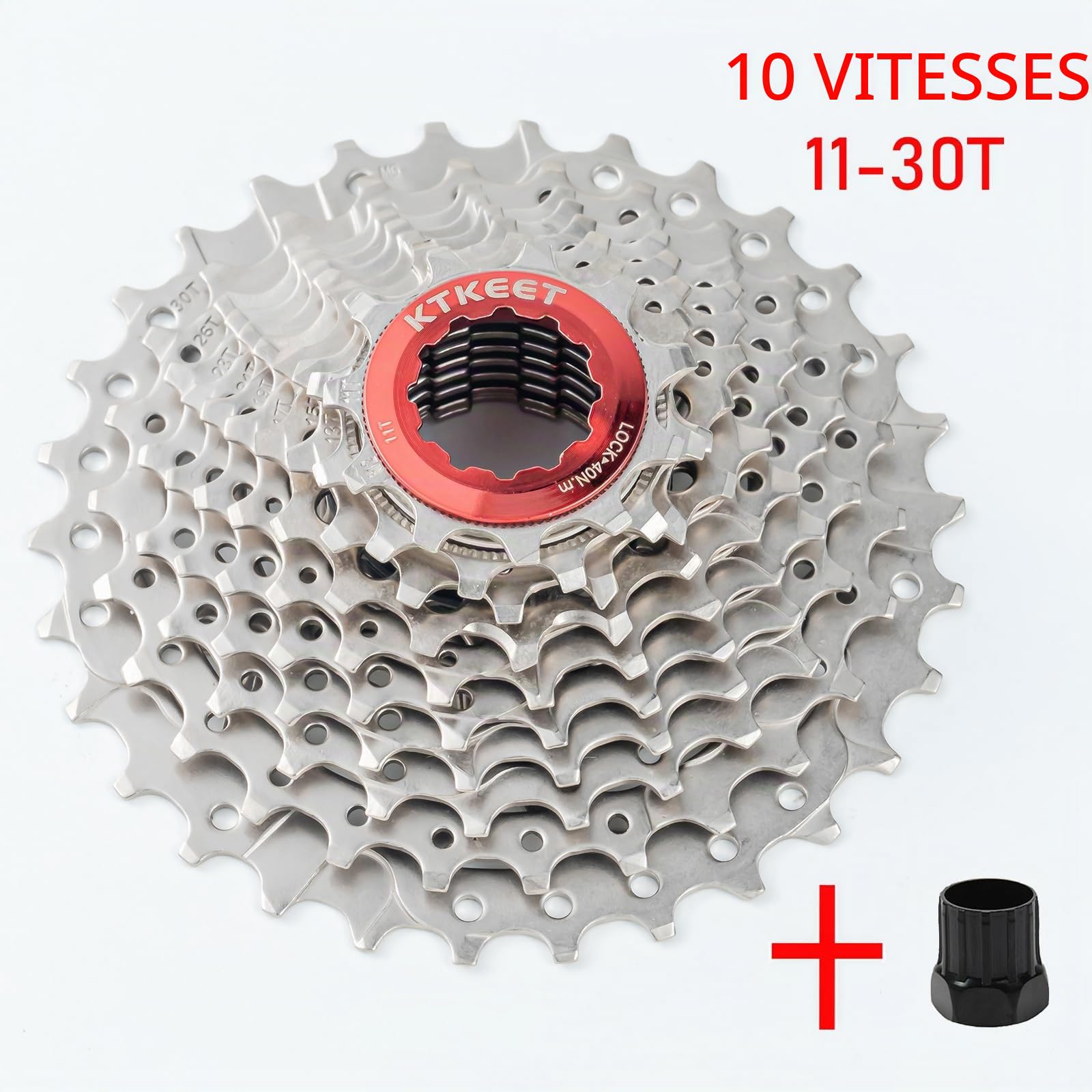 Cassette 10 vitesses 11-30T/32T/34T/36T/40T/42T/46T/50T/VTT/vélo de route Cassette 10 vitesses compatible avec Shimano Ultegra XT Sunrace Sram