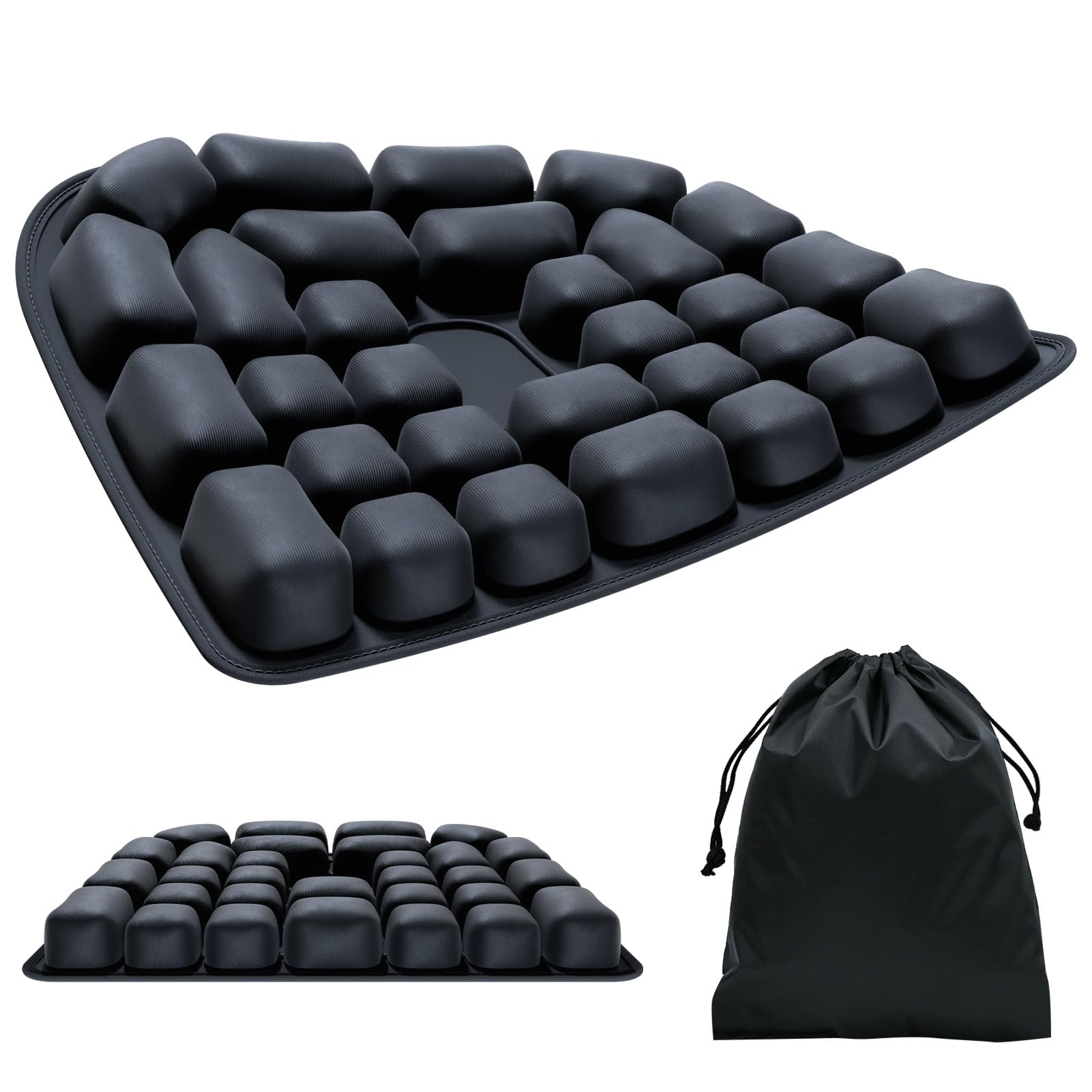 Coussin de siège gonflable avec support de cellule d'air 3D